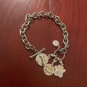 love this life silver costume bracelet, “ I love my dog”